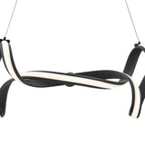 Munich LED Horizontal Chandelier // Black  | Finesse -  Home Elegance USA