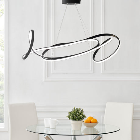 Moscow LED Chandelier // Black  | Finesse -  Home Elegance USA