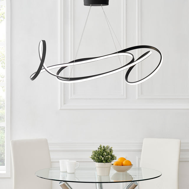 Moscow LED Chandelier // Black  | Finesse -  Home Elegance USA