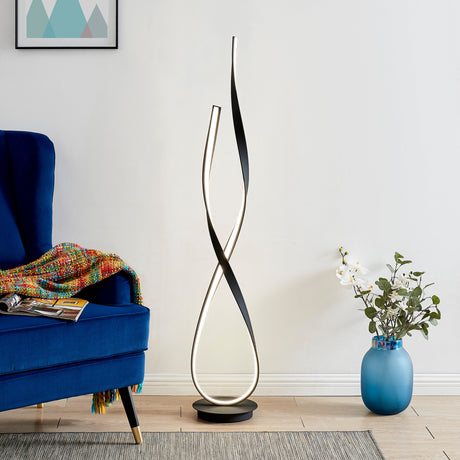 Vienna LED 55" Tall Floor Lamp // Matte Black  | Finesse