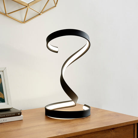 Hamburg Black Table Lamp // LED Strip & Dimmable Switch  | Finesse