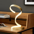 Hamburg Gold Table Lamp // LED Strip & Dimmable Switch  | Finesse - sold by Home Elegance USA