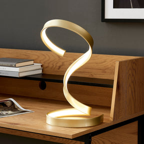 Hamburg Gold Table Lamp // LED Strip & Dimmable Switch  | Finesse - sold by Home Elegance USA