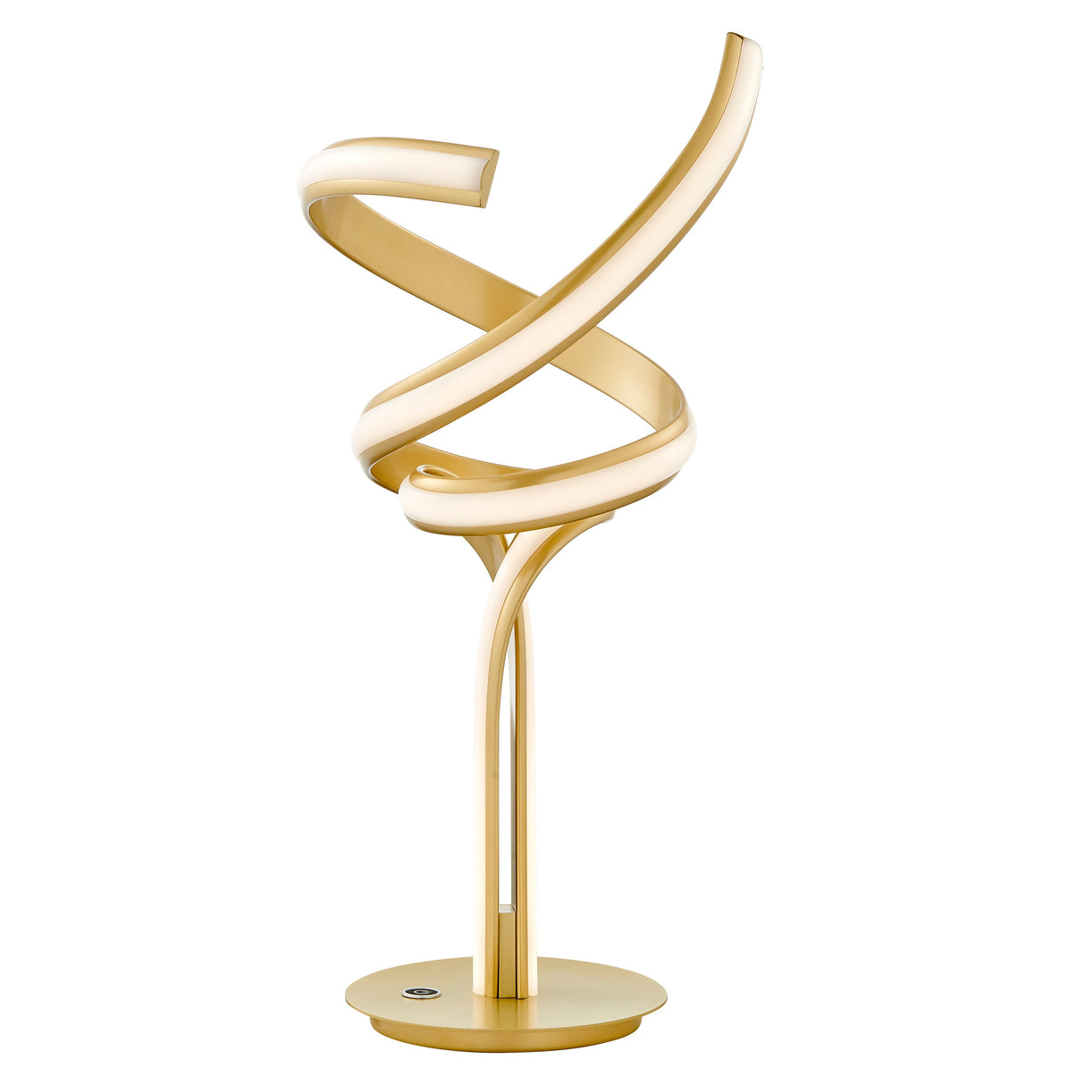Munich Gold Table Lamp // Natural White LED Strip & Touch Dimmer  | Finesse -  Home Elegance USA