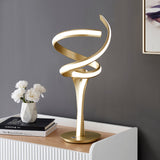 Munich Gold Table Lamp // Natural White LED Strip & Touch Dimmer  | Finesse -  Home Elegance USA