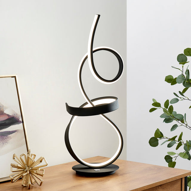 Amsterdam LED with Touch Dimmer Table Lamp // Black  | Finesse -  Home Elegance USA