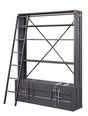 Cargo Bookcase W/Ladder 39887 Gunmetal | Acme | Home Elegance USA