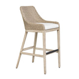 Paloma Outdoor Wicker Bar Stool Gray / White - Light Brown / White by Uttermost - View 3