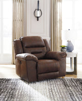 Ashley Chocolate Stoneland Power Rocker Recliner - Faux Leather - 3990498 - Home Elegance USA - 5