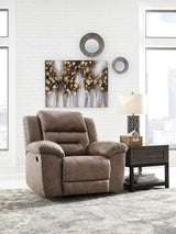 Ashley Fossil Stoneland Rocker Recliner - Faux Leather | Home Elegance USA