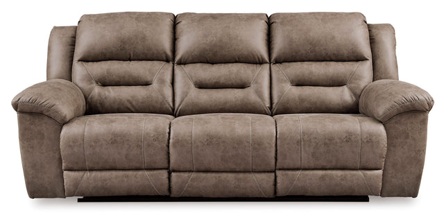 Ashley Fossil Stoneland Reclining Power Sofa - Faux Leather - 3990587 - Home Elegance USA - 1