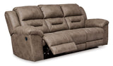 Ashley Fossil Stoneland Reclining Sofa - Faux Leather - 3990588 - Home Elegance USA - 3