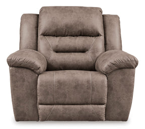 Ashley Fossil Stoneland Power Rocker Recliner - Faux Leather | Home Elegance USA