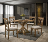 Juego de comedor Windvale Cross-Buck de madera de 5 piezas