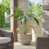 Regalia Indoor-Outdoor Stone Planter - Light Brown by Uttermost - View 2