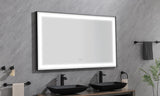 60in. W x 48 in. H Super Bright Led Bathroom Mirror with Lights, Metal Frame Mirror Wall Mounted Lighted Vanity Mirrors for Wall, Anti Fog Dimmable Led Mirror for Makeup, Horizontal/Verti - W1272103494 - image - 7