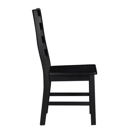 Modern Contemporary Black White 7pc Dining Set Table and 6 Side Chairs Set Wooden Kitchen Dining Furniture Casual Style - sold by Home Elegance USA
