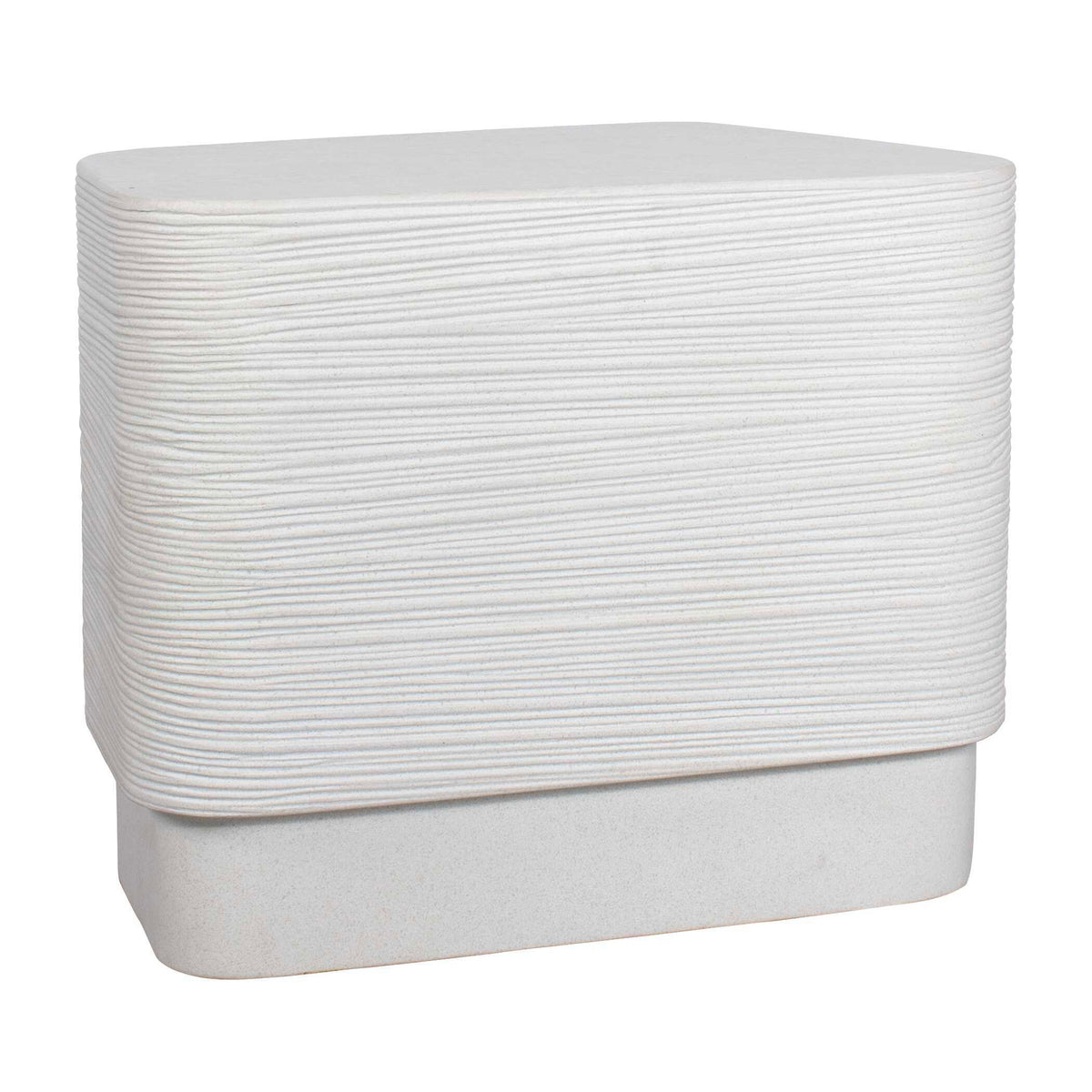 Saltwater Concrete Side Table - White by Uttermost - View 7