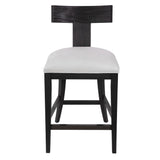 Idris Modern Wood Counter Stool Black & White - Black / White by Uttermost - View 1