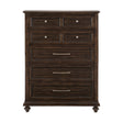 Solid Transitional Style Bedroom 1pc Chest of Drawers Driftwood Charcoal Finish Wooden Furniture Traditional Framing