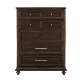 Solid Transitional Style Bedroom 1pc Chest of Drawers Driftwood Charcoal Finish Wooden Furniture Traditional Framing