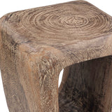 Loophole Bleached Wash Accent Stool - Dark Brown by Uttermost - View 7