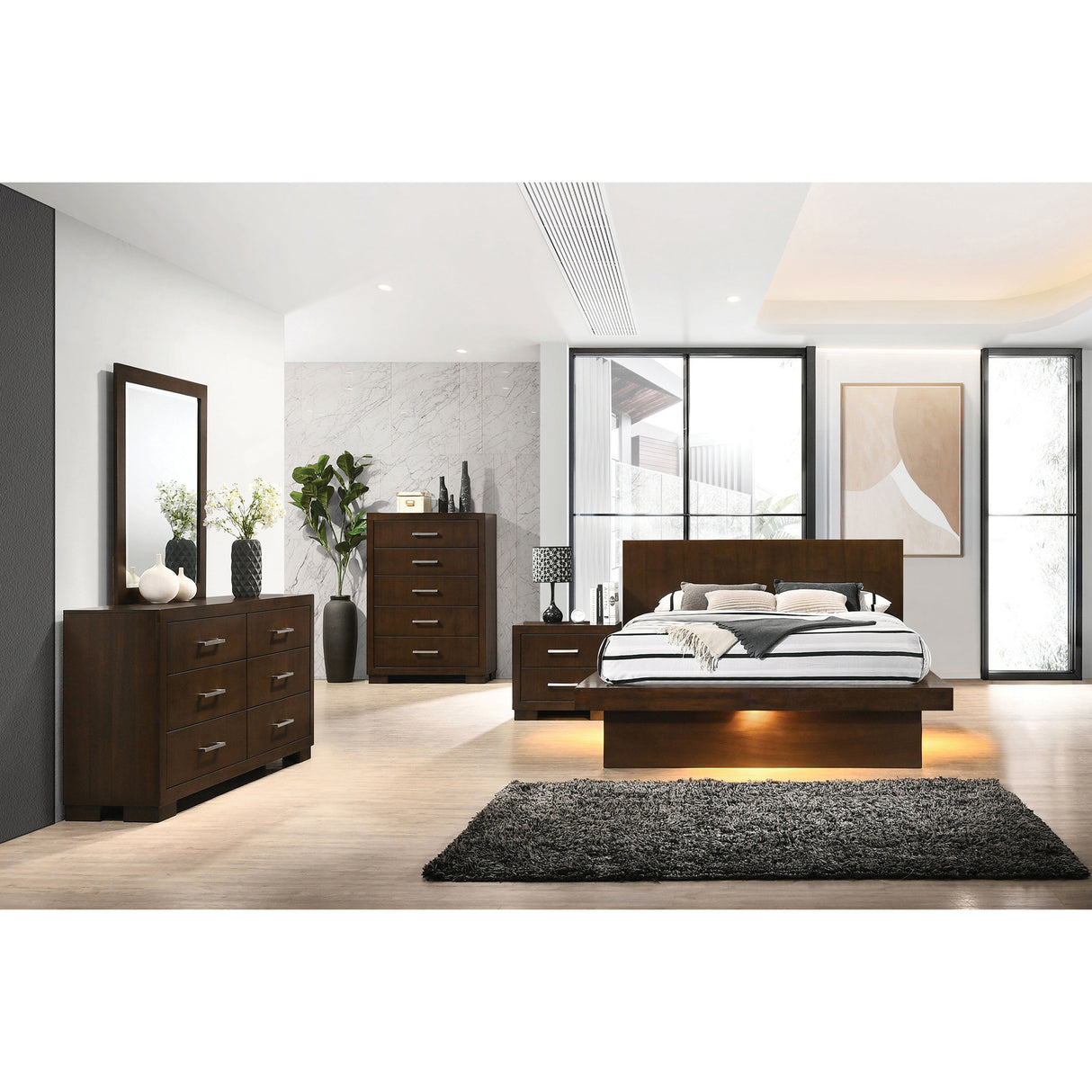 Tokyo Cappucino 5-piece Eastern King Bedroom Set