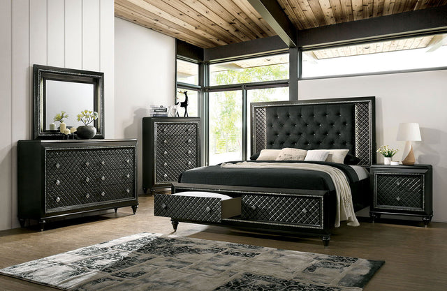 Demetria - 4 Piece Queen Bedroom Set - Metallic Gray - Wood - CM7584DR - Q - 4PC - Home Elegance USA - 1