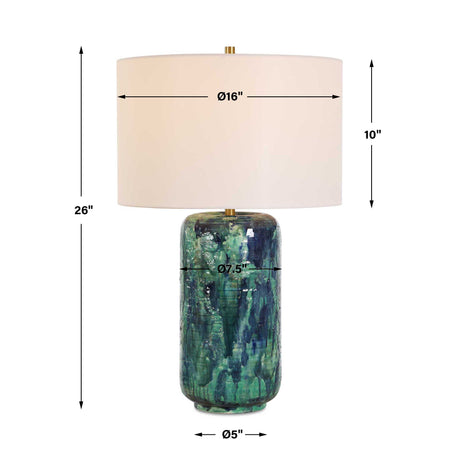 Out Of The Blue Table Lamp - Blue / Green by Uttermost - View 7