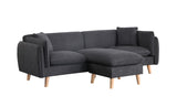 Brayden Dark Gray Fabric Sectional Sofa Chaise | Home Elegance USA