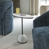 Morro Marble Side Table - White / Black by Uttermost - View 4