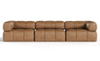 Everest - Modern Brown Leather Modular Sectional Sofa-3-Piece Sectional - View Image 1