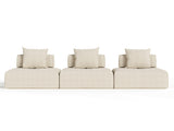 Mondo - Modern Modular Beige Fabric Sectional Sofa-3-Piece Sectional - View Image 1