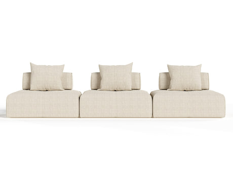 Mondo - Modern Modular Beige Fabric Sectional Sofa-3-Piece Sectional - View Image 1