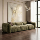 Siegal - Modern Olive Green Fabric Sofa - View Image 1