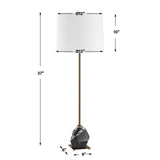 Rowland Panda Marble Buffet Lamp Black / Brass - Black / Gold by Uttermost - View 9