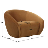 DeSoto Swivel Chair Hazlenut - Orange by Uttermost - View 10