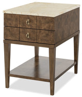 Melange Penelope Chairside Table - Dark Brown by Hooker Furniture - View 2