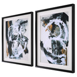 Winterland Abstract Prints (Set of 2) - Black by Uttermost - View 4