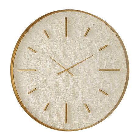 Stone Serenity Wall Clock - Light Brown by Uttermost - View 4