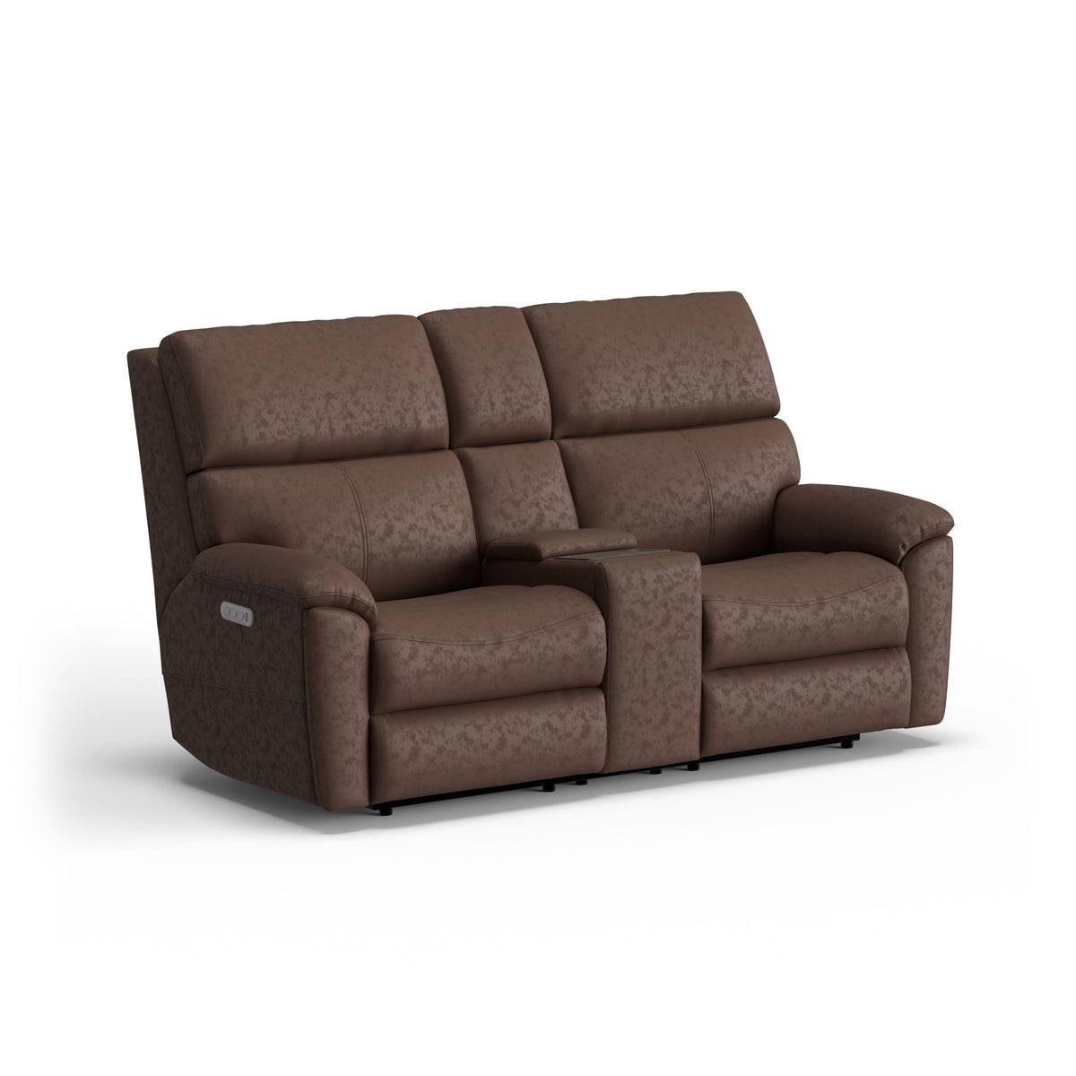 Porter Power Reclining Loveseat With Console, Power Headrest, & Lumbar | Flexsteel
