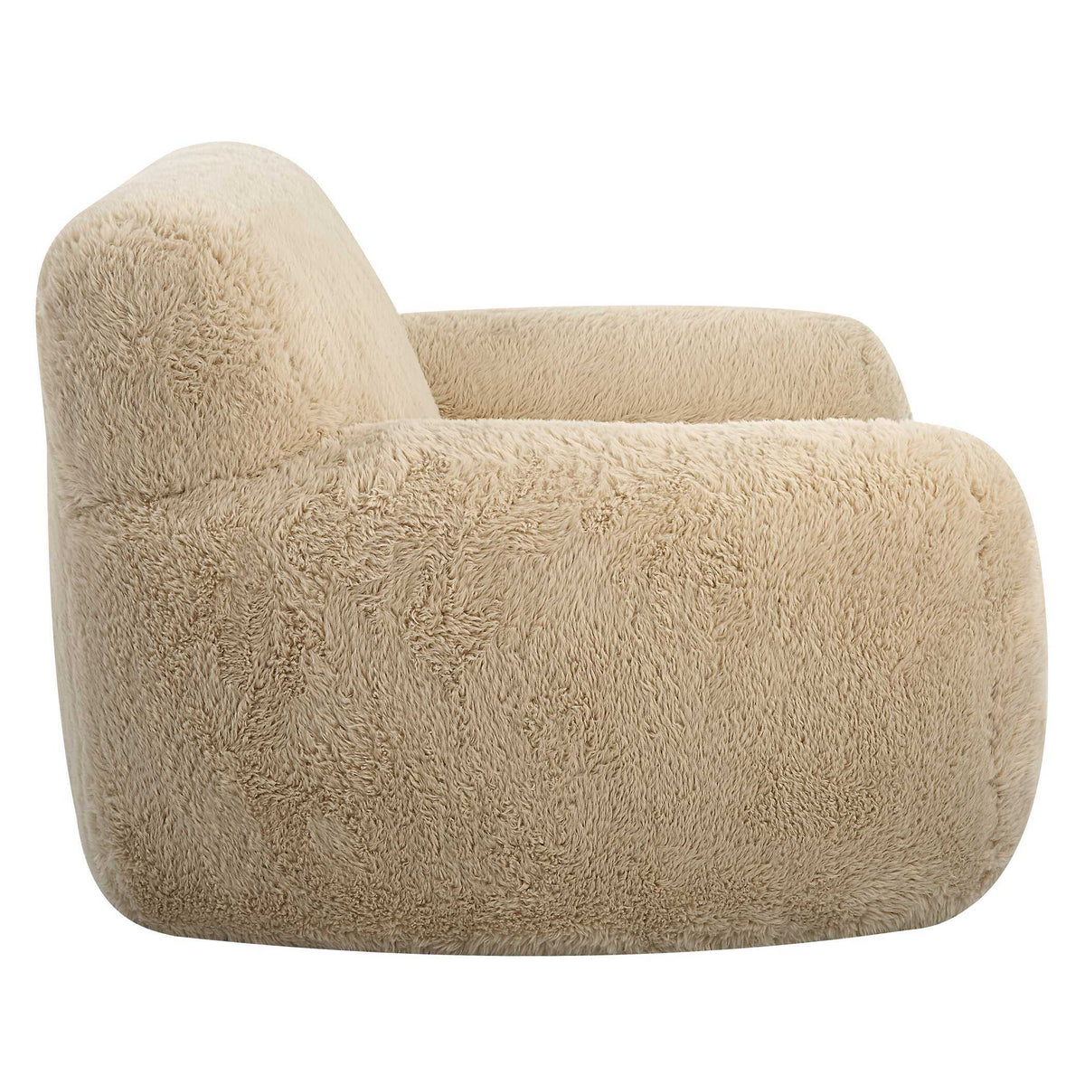 Abide Sheepskin Accent Chair - Beige by Uttermost - View 5