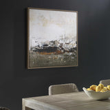 The Other Side Framed Abstract Art Black / Brown / Gray / Green / Orange / White / Yellow - Dark Gray / Beige by Uttermost - View 3