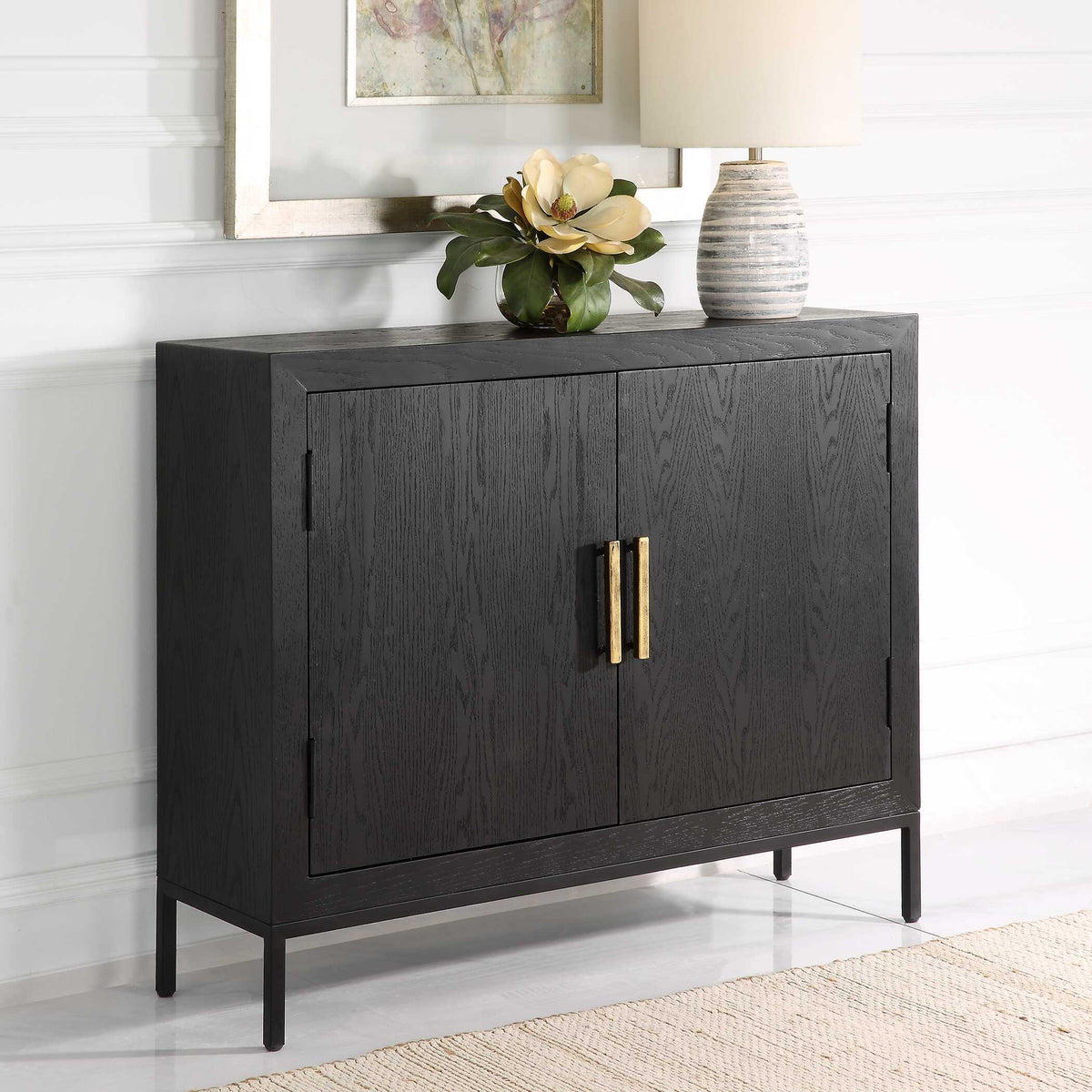 Front Range Dark Oak 2 Door Cabinet - Dark Brown by Uttermost - View 3