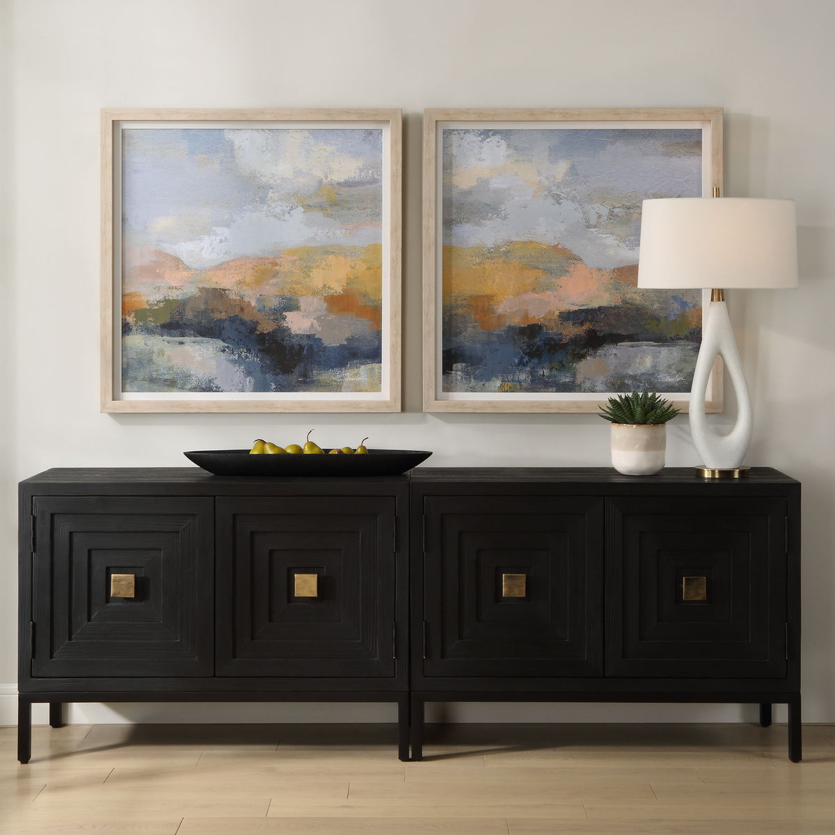 Dusk Framed Prints (Set of 2) - Light Blue by Uttermost - View 2