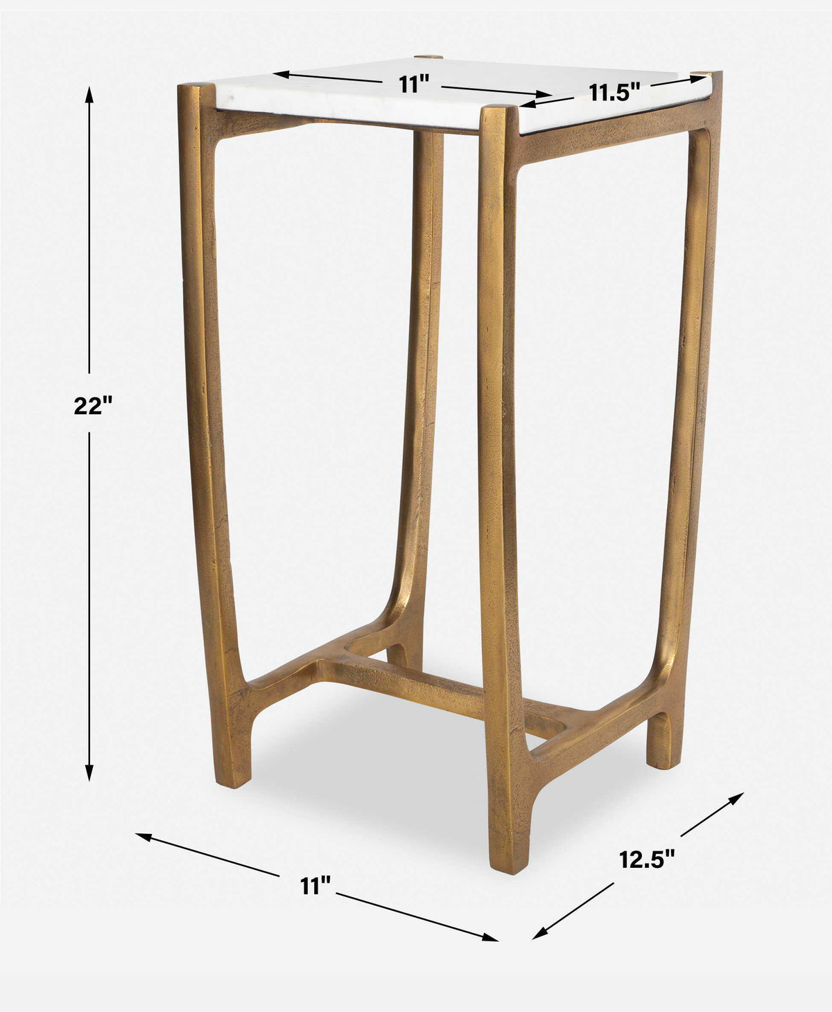 Affinity White Marble Accent Table by Uttermost - View 7
