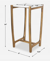 Affinity White Marble Accent Table by Uttermost - View 7