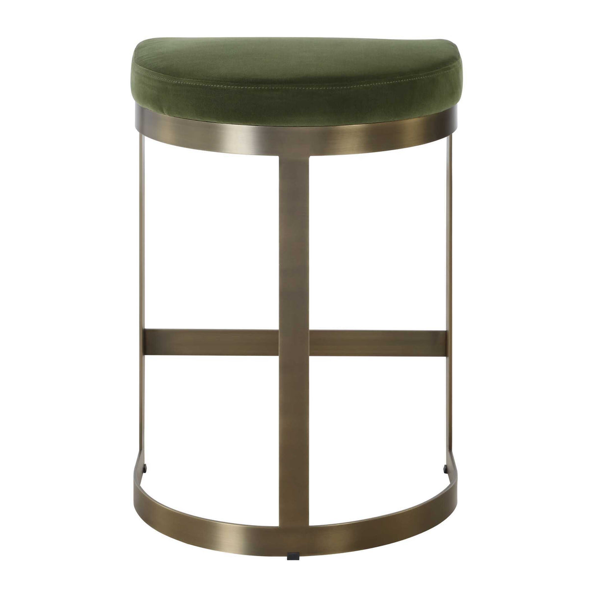 Ivanna Brass Counter Stool Moss - Green / Bronze by Uttermost - View 7