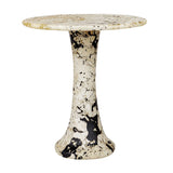 Cadas Indoor-Outdoor Stone Side Table - Black / White by Uttermost - View 4