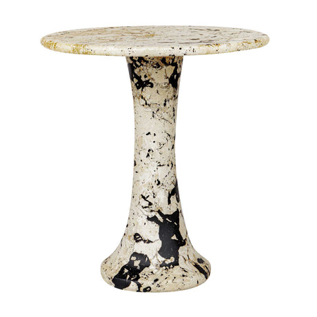 Cadas Indoor-Outdoor Stone Side Table - Black / White by Uttermost - View 4